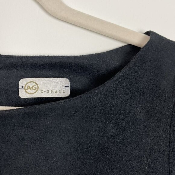 Ag Black Suede Mini Dress Women’s Size XS - Picture 4 of 11